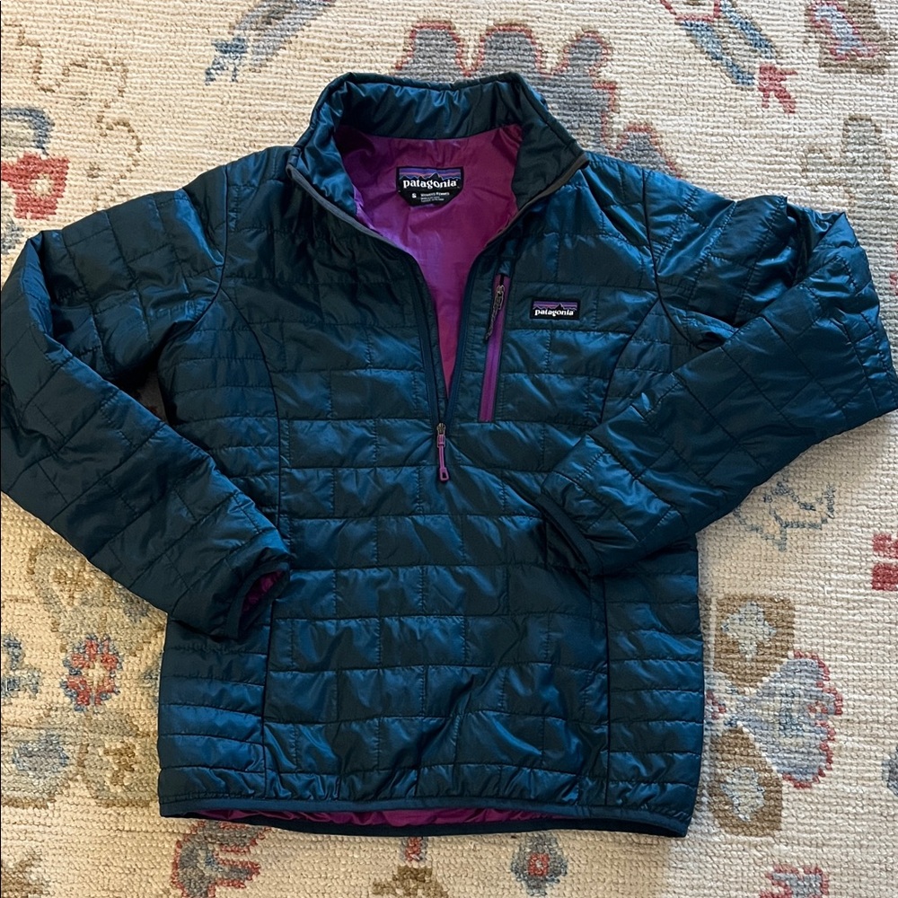 Patagonia nano Puffer Jacket - Teal and Purple